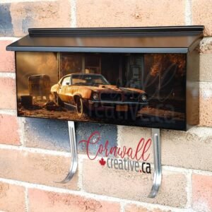 Retro Rusty Car Body Scene 7 Wall-mounted Townhouse Mailbox Cover
