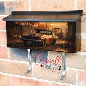 Retro Rusty Car Body Scene 9 Wall-mounted Townhouse Mailbox Cover