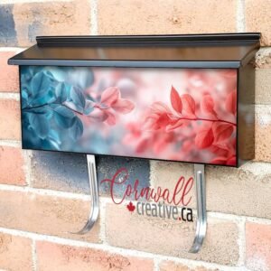 Green Blue Flowery Scene Wall-mounted Townhouse Mailbox Cover