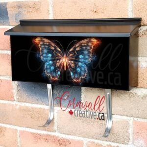 Fractal Xray Glowing Butterfly Wall-mounted Townhouse Mailbox Cover