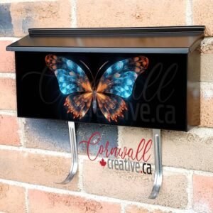 Colorful Fractal Xray Glowing Butterfly Wall-mounted Townhouse Mailbox Cover
