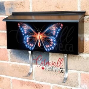 Fractal Glowing Xray Butterfly Wall-mounted Townhouse Mailbox Cover