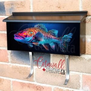 Colorful Fish Scene Wall-mounted Townhouse Mailbox Cover
