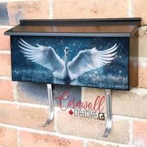 Swan In Rain Wall-mounted Townhouse Mailbox Cover