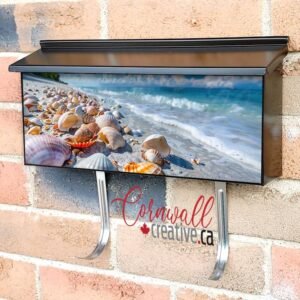 Array Of Colorful Seashells Scattered On The Beach Wall-mounted Townhouse Mailbox Cover
