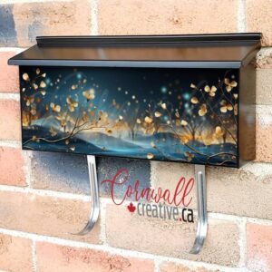 Blurred Branches And Flowers Wall-mounted Townhouse Mailbox Cover