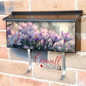 Colorful Crocuses Blooming 2 Wall-mounted Townhouse Mailbox Cover