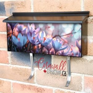 Colorful Crocuses Blooming 3 Wall-mounted Townhouse Mailbox Cover