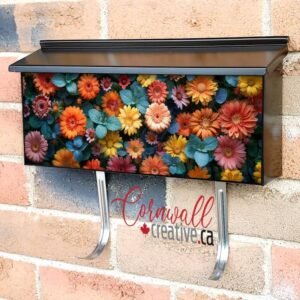 Colorful Flowers In The Garden Wall-mounted Townhouse Mailbox Cover