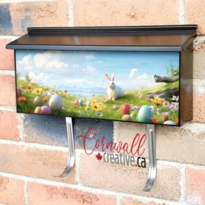 Easter Landscape With A Cute Bunny Wall-mounted Townhouse Mailbox Cover