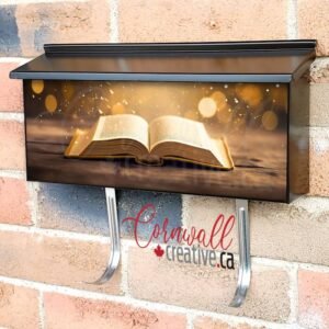 Open Antique Book On Wooden Table Wall-mounted Townhouse Mailbox Cover