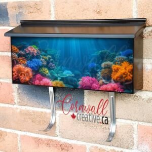Underwater View Of Coral Reef With Sunbeams Wall-mounted Townhouse Mailbox Cover