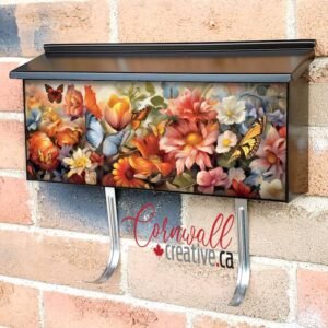 Beautiful Butterflies And Flowers Wall-mounted Townhouse Mailbox Cover