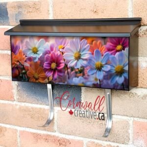 Colorful Cosmos Flowers Blooming In The Garden Wall-mounted Townhouse Mailbox Cover