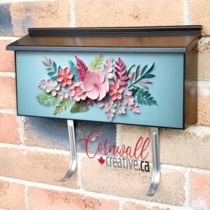 Colorful Paper Tropical Blooms Wall-mounted Townhouse Mailbox Cover