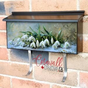 Colorful Spring Scene With Snowdrops Wall-mounted Townhouse Mailbox Cover
