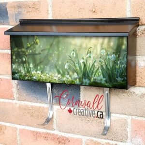 Colorful Spring Background With Snowdrops Wall-mounted Townhouse Mailbox Cover