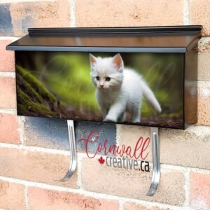 Cute Kitten On Nature Wall-mounted Townhouse Mailbox Cover