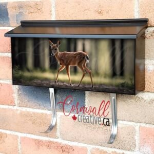 Cute Deer On Nature Wall-mounted Townhouse Mailbox Cover