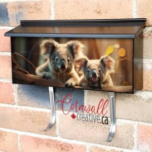 Cute Koala On Branch Of Eucalyptus Tree Wall-mounted Townhouse Mailbox Cover