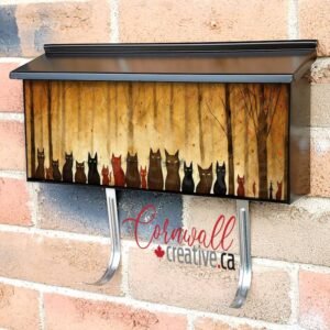 Many Happy Whimsical Cats Wall-mounted Townhouse Mailbox Cover