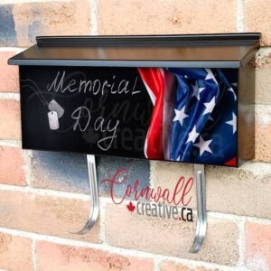 Usa Memorial Day American Flag And Dog Tags Wall-mounted Townhouse Mailbox Cover