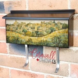 Painted Landscape Of The Jerusalem Wall Wall-mounted Townhouse Mailbox Cover