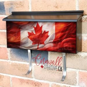 Waving Canadian Flag Symbolizes Pride And Patriotism Wall-mounted Townhouse Mailbox Cover