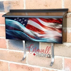 Wavy American Flag For Memorial Day Wall-mounted Townhouse Mailbox Cover