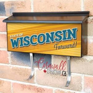 US States Wisconsin Wall-mounted Townhouse Mailbox Cover