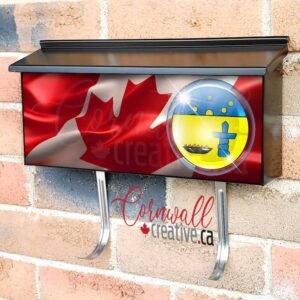 Canadian Province Nunavut Seal on Silk Flag Wall-mounted Townhouse Mailbox Cover