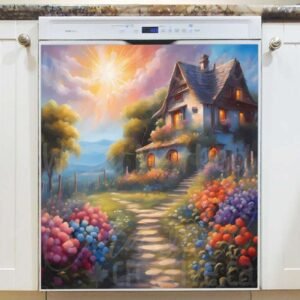 Cottage on the Hill Magnetic Dishwasher Door Cover