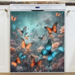 Dancing Butterflies 2 Magnetic Dishwasher Door Cover