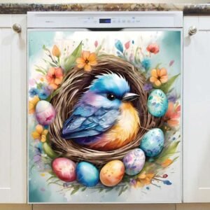 Easter Bird in the Nest Magnetic Dishwasher Door Cover