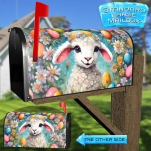 Adorable Easter Lamb Rural Farm Mailbox Cover