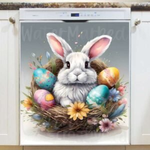 Easter Bunny in the Nest Magnetic Dishwasher Door Cover