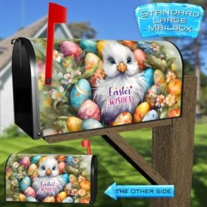 Cute Easter Chick with a Sign Rural Farm Mailbox Cover