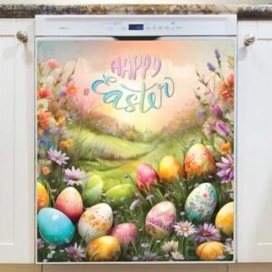 Easter Wonderland Magnetic Dishwasher Door Cover
