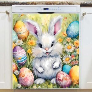 Silly Easter Bunny Magnetic Dishwasher Door Cover