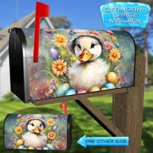 Easter Duck in Hat Rural Farm Mailbox Cover