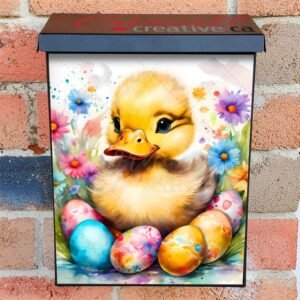 Easter Baby Duck Colonial Mailbox Cover