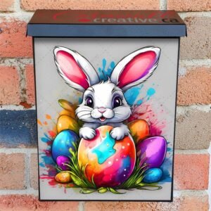 Funny Easter Bunny Colonial Mailbox Cover