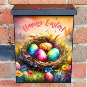 Easter Nest in the Meadow Colonial Mailbox Cover