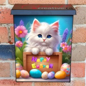 Cute Easter Kitten Colonial Mailbox Cover