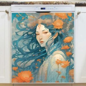 Beautiful Elvish Goddess Magnetic Dishwasher Door Cover