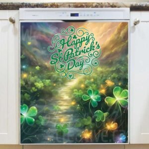 St. Patrick Day Path Magnetic Dishwasher Door Cover