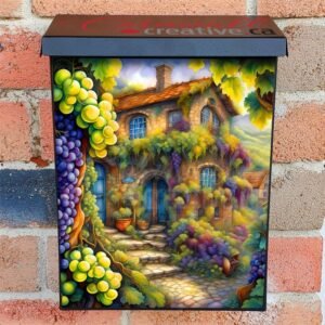 Tuscan Winery Cottage Colonial Mailbox Cover