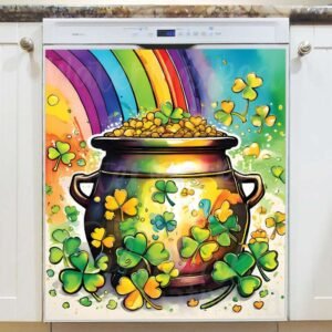 St. Patty Pot of Gold Magnetic Dishwasher Door Cover