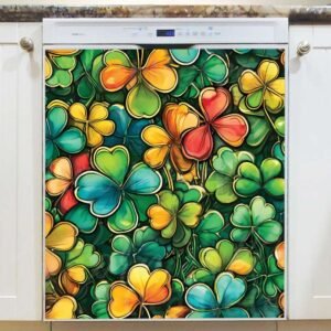 St. Patrick’s Day Shamrocks Magnetic Dishwasher Door Cover