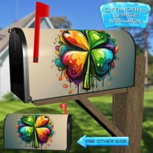 St. Patrick’s Day Abstract Shamrock Rural Farm Mailbox Cover